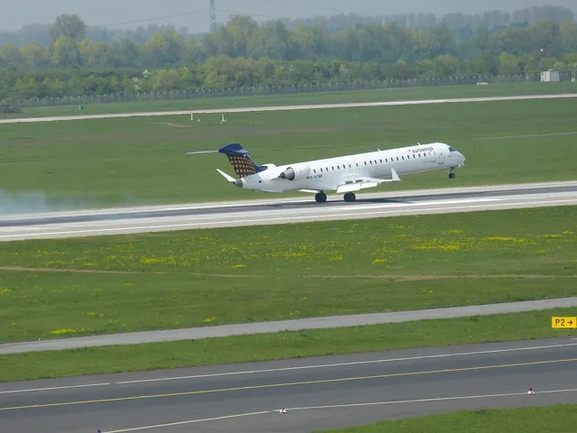 neumático de avión en tierra, hechos de avión